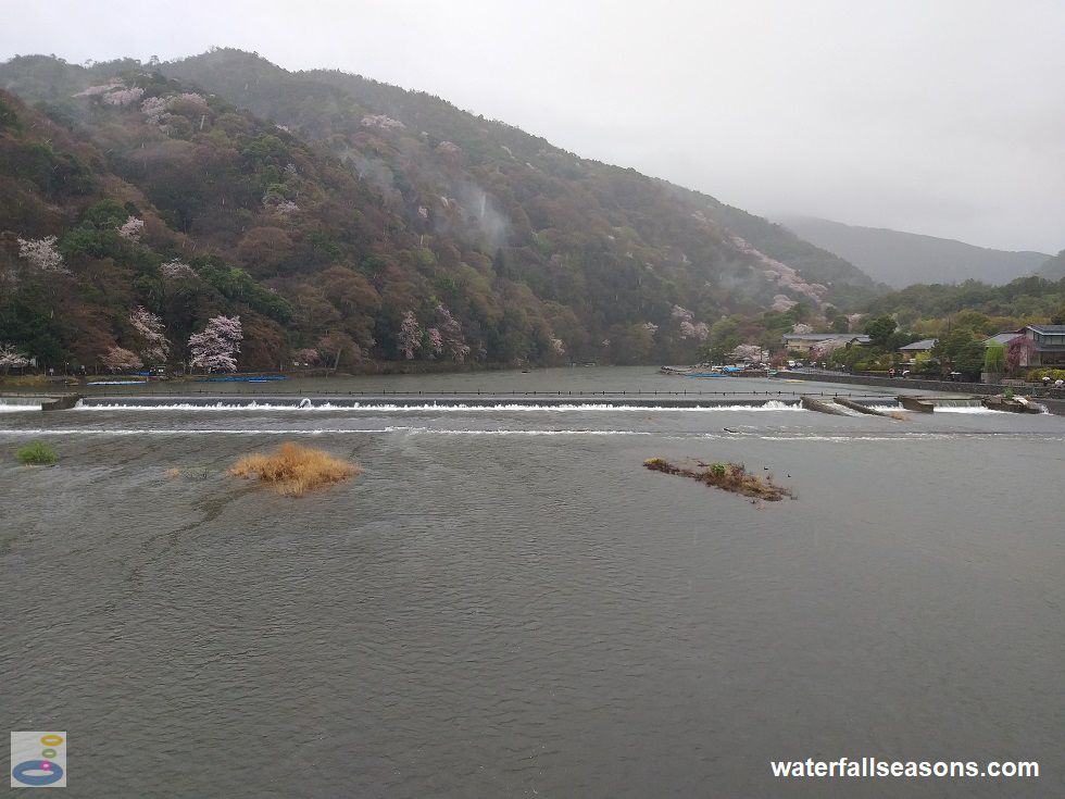 Ichinoi Weir Falls from the Togetsu-kyo Bridge